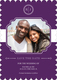 Purple Initial Connection Photo Save the Date Cards Image 6 of 6